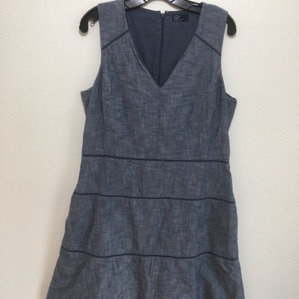 Gap Denim-Like Dress with Pockets Size 12